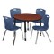 Regency Tables > Height Adjustable > Round Table & Chair Sets, 36 W, 36 L, 23-34 H, Cherry TB36RNDCHAPBK40NV - alternate 1